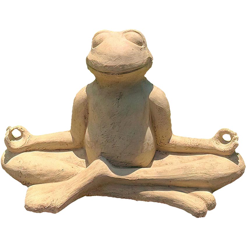 [FRETE INCLUSO] Escultura Sapo Yoga ( 70cm )