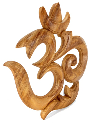 Símbolo de Om em Madeira Suar ( 30 cm )
