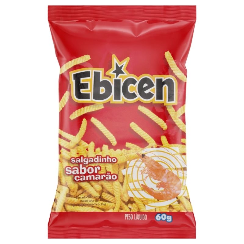 Salgadinho sabor camarão 30g - Ebicen