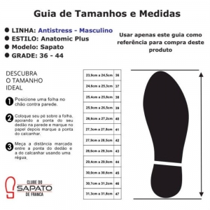 Sapato Clube do Sapato de Franca de Couro Anatomic Plus DFT Bolzano Preto