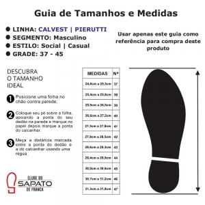 Sapato Social Masculino em Couro Sem Cadarço Confortavel Calvest DFT Saulo Preto