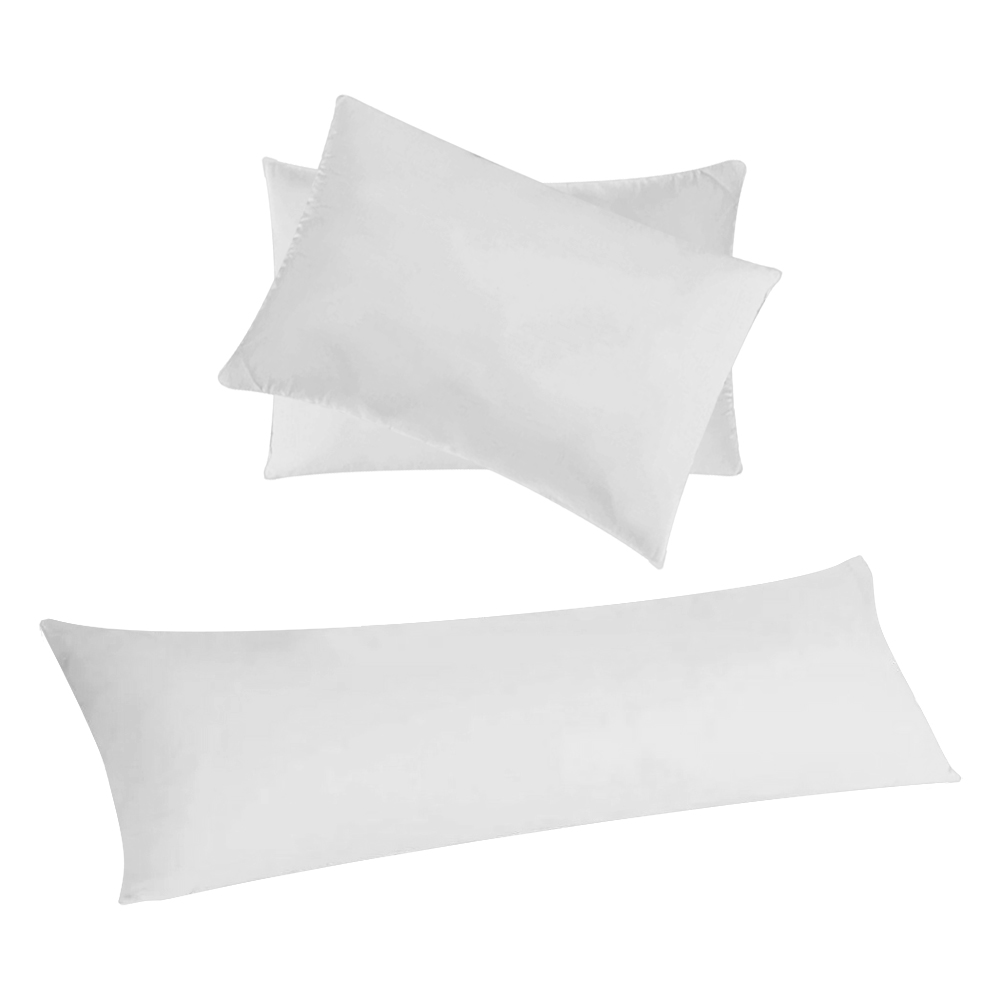 Capa Travesseiro Xuxão 1,30x0,40 + 2 Fronhas Algodão Branco