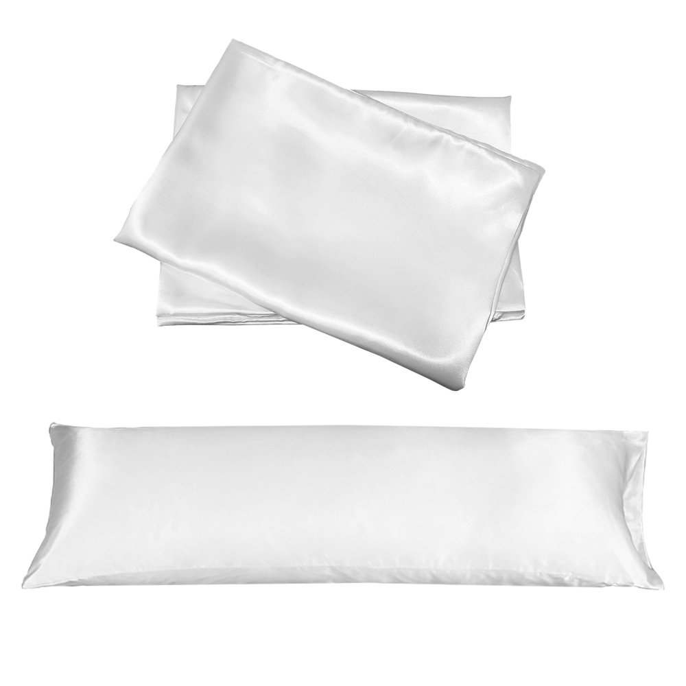 Capa Travesseiro Xuxão 1,30x0,40 + 2 Fronhas Cetim Branco