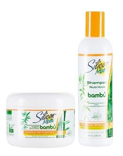 Kit Shampo Silicion Mix Bambú 236ml + Mascara Nutritiva Bambú