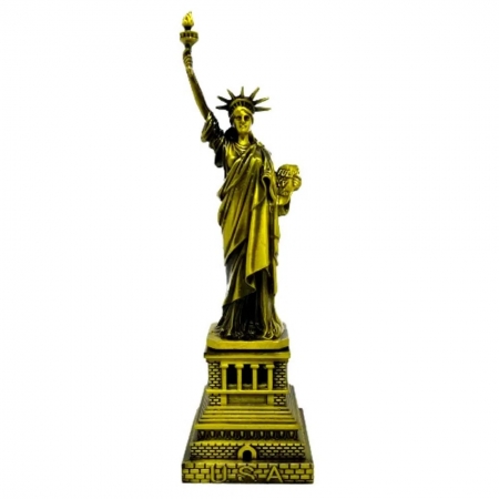 Estatua da Liberdade Enfeite Miniatura Decoração Metal 25cm