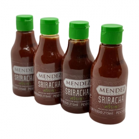 Kit Molho de Pimenta Mendez 215ml 04 Sriracha Sabor Oriental