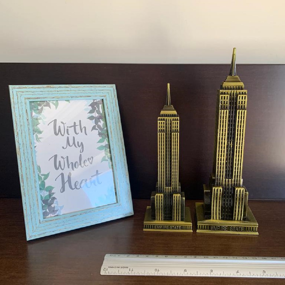 Empire State Building Enfeite Miniatura Decoração Metal 18cm