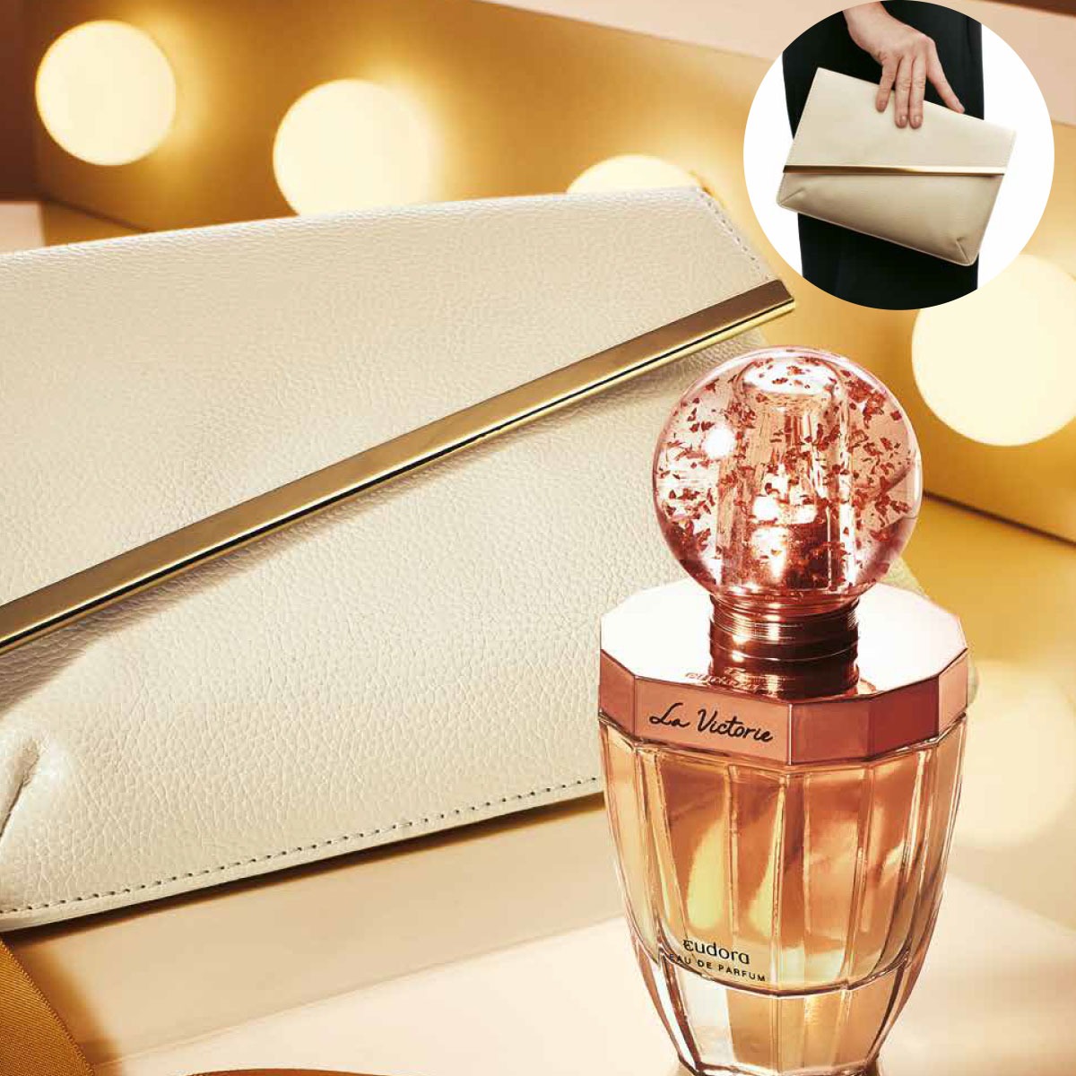 Estojo La Victorie: Eau de Parfum 75ml + Bolsa de Mão Clássica  - Shine Shop Perfumes e Cosméticos