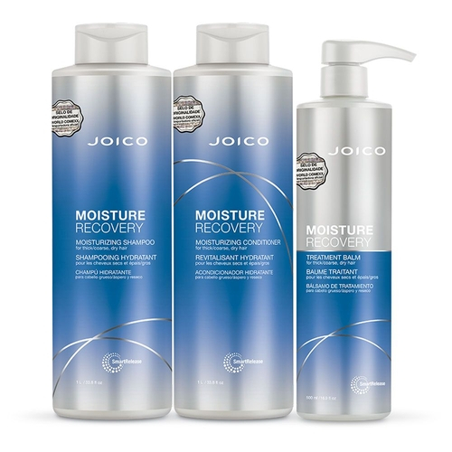 Kit Joico Shampoo Moisture Recovery 1L + Condicionador 1L + Mascara 500ml  - Shine Shop Perfumes e Cosméticos