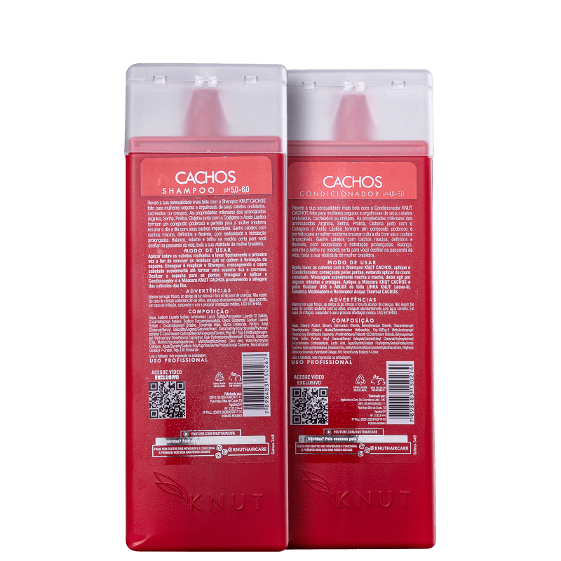 Kit Shampoo + Condicionador Cachos Knut (2 Produtos) - Shine Shop Perfumes e Cosméticos