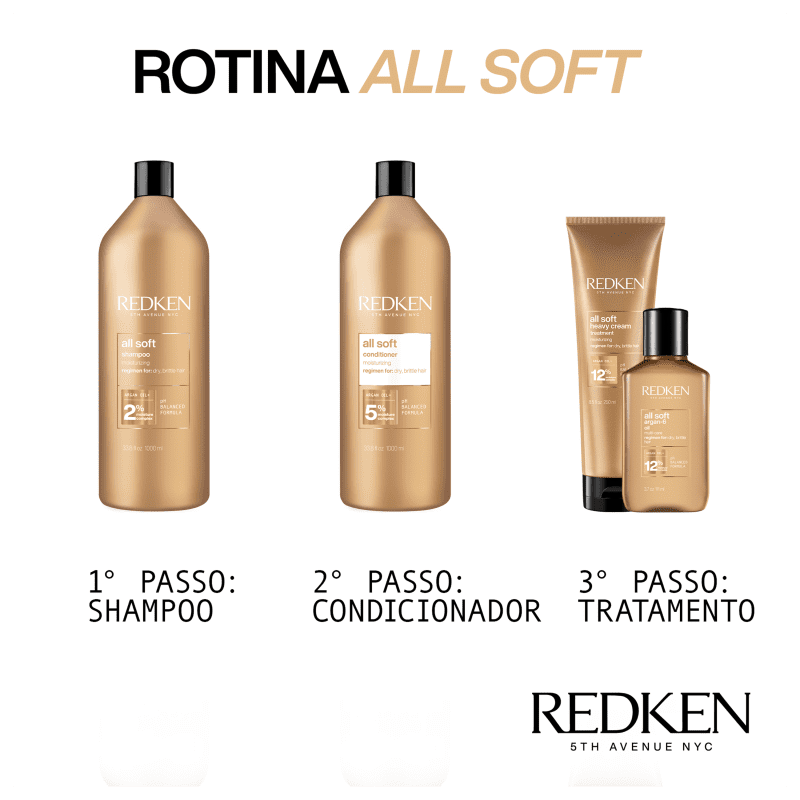 Redken All Soft Shampoo 1000ml  - Shine Shop Perfumes e Cosméticos