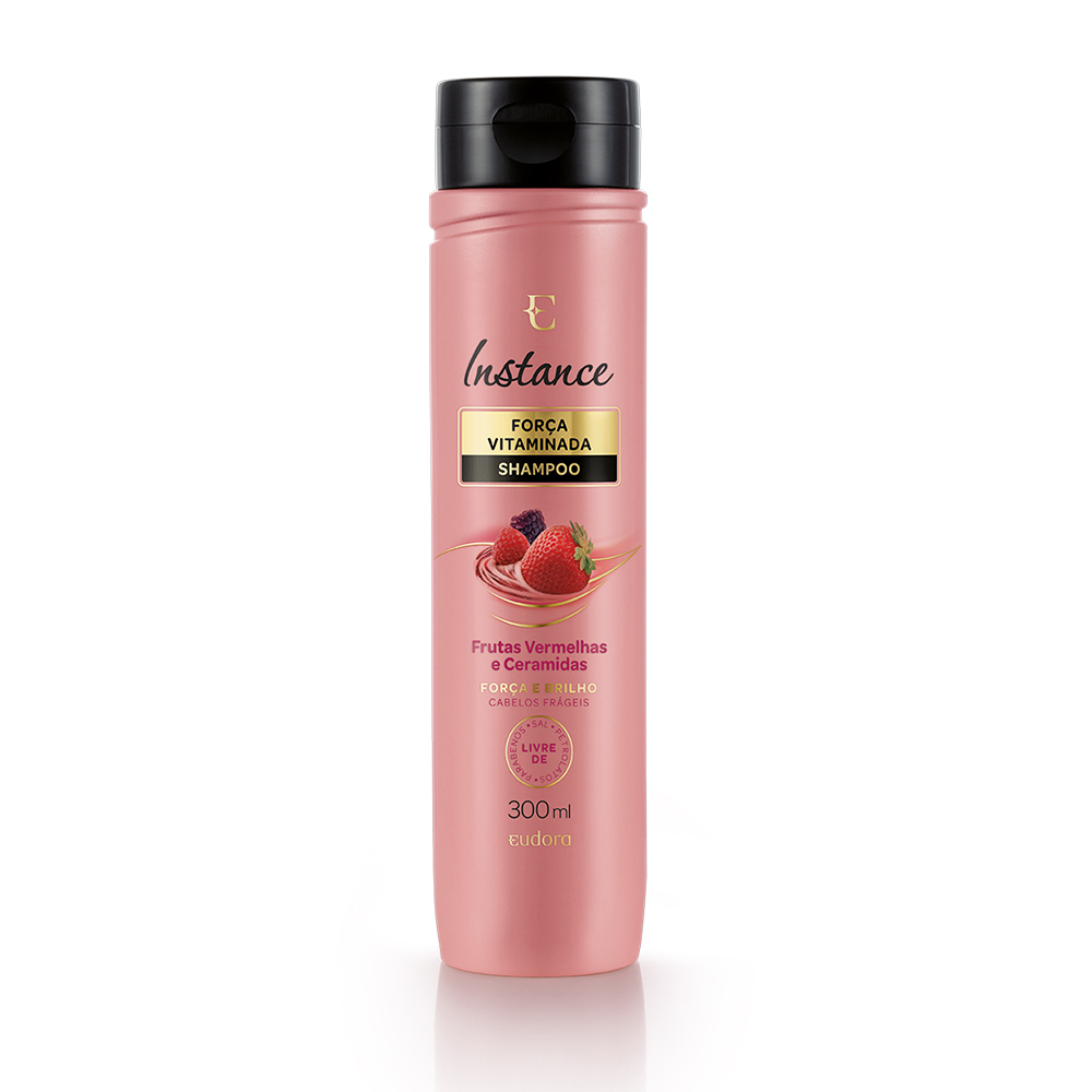 Shampoo Instance Frutas Vermelhas Eudora 300ml  - Shine Shop Perfumes e Cosméticos