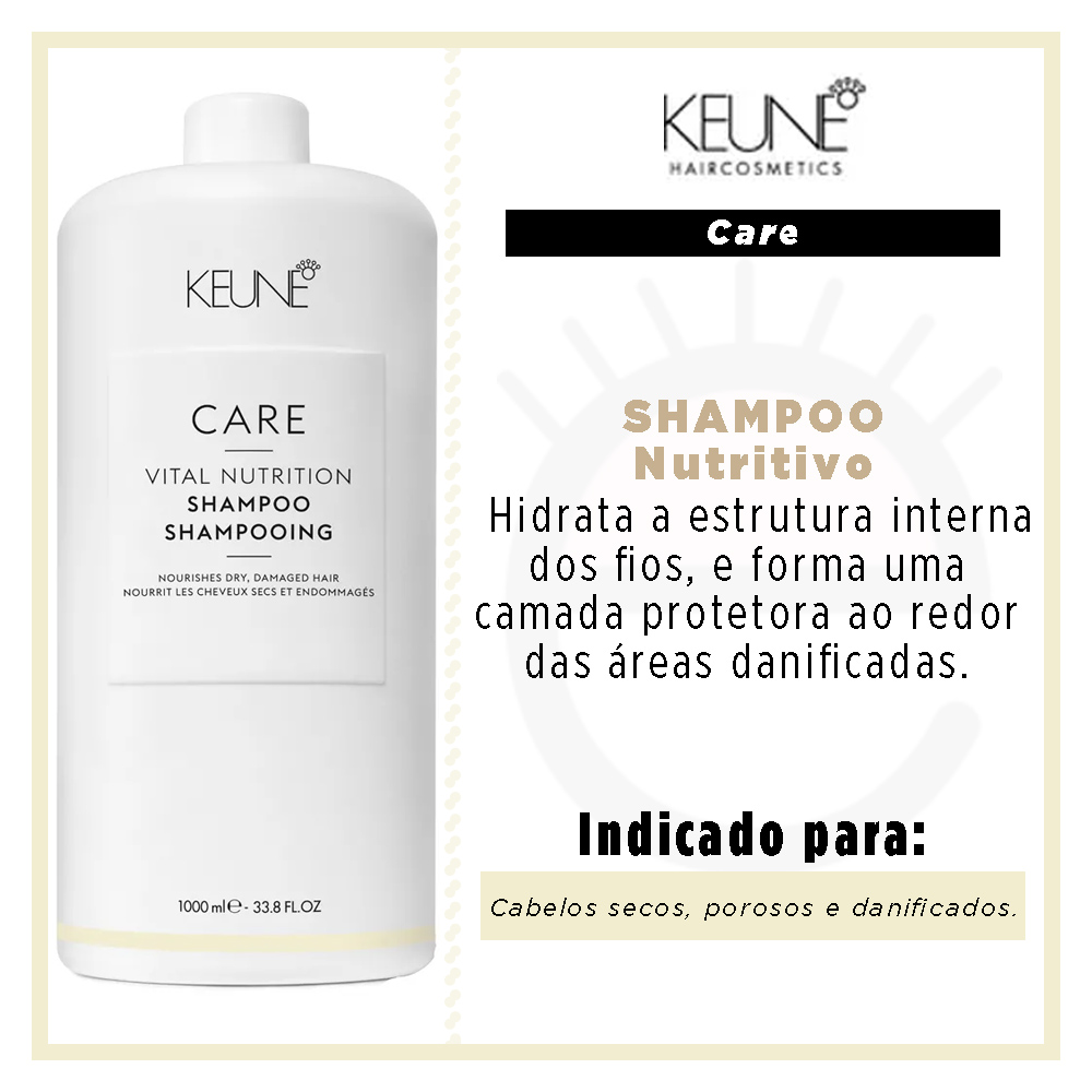 Shampoo Vital Nutrition Keune 1000ml - Shine Shop Perfumes e Cosméticos