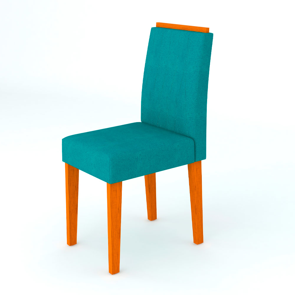 Kit Com 2 Cadeiras Ana Ype Azul Turquesa - Megasul