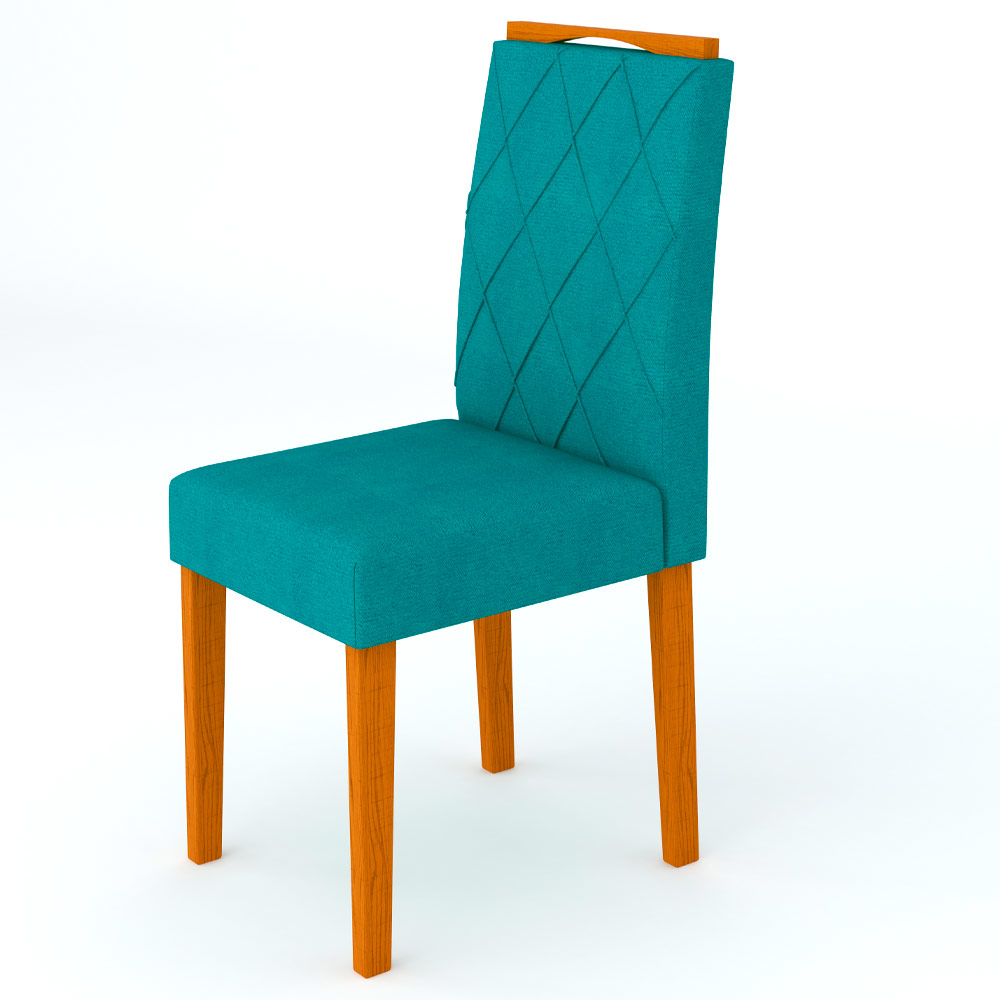 Kit Com 2 Cadeiras Isabela Ype Azul Turquesa - Megasul
