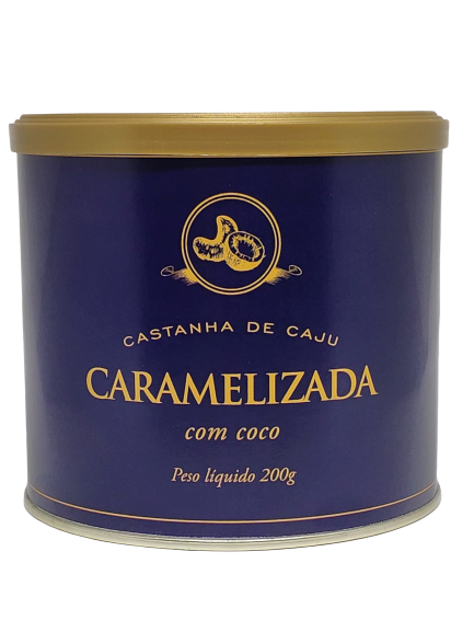 CASTANHA DE CAJU CARAMELIZADA COM COCO E LEITE CONDENSADO 200G