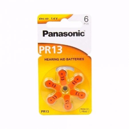 Bateria de ZINC Aparelho Auditivo Panasonic PR13