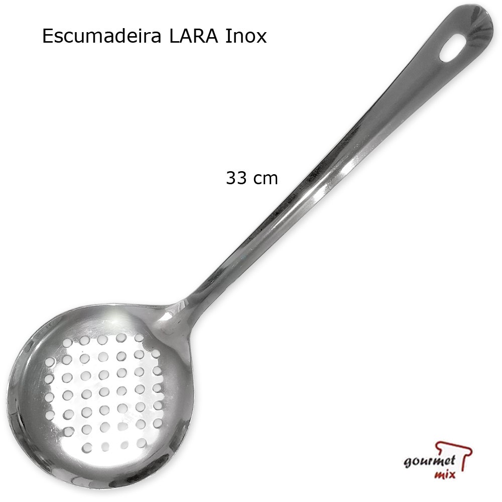 Escumadeira Lara Inox 33 cm - Gourmet Mix