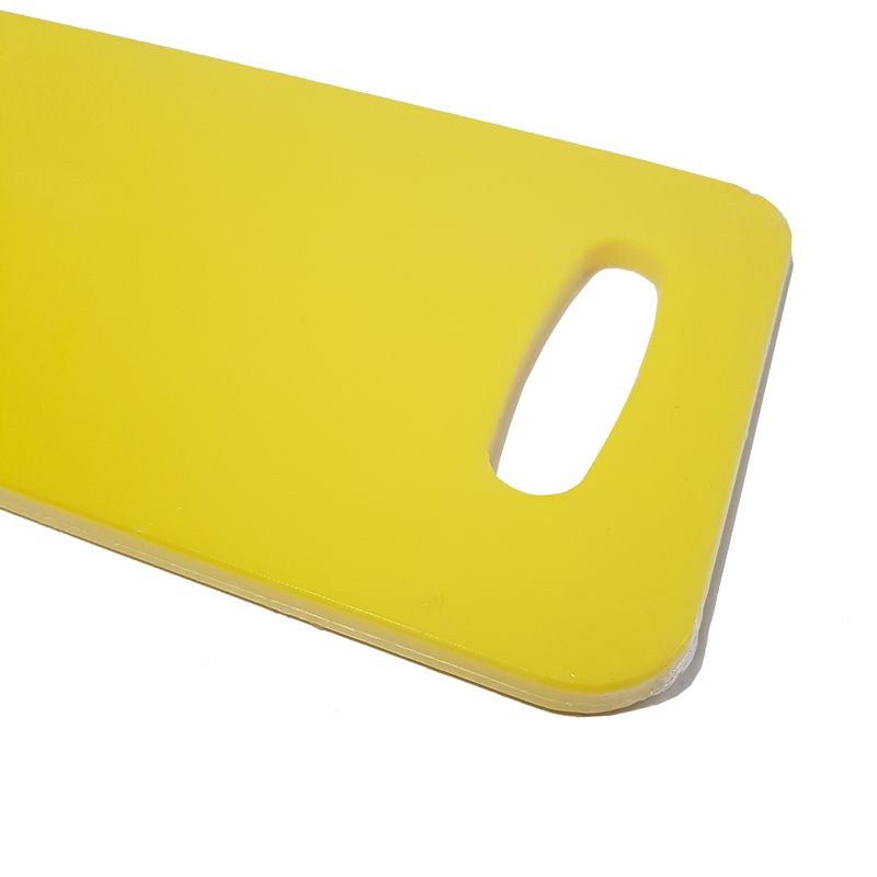 Tábua Baguete Amarela em Polietileno 50 x 16 cm para Servir Lanches, Churrascos e Petiscos