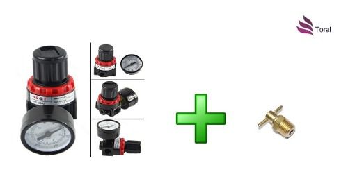 Regulador De Pressão De Ar Com Manômetro + Dreno Compressor