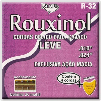 Encordoamento Rouxinol Cavaco R32 Tensão Leve (Brinde 1 Palheta)