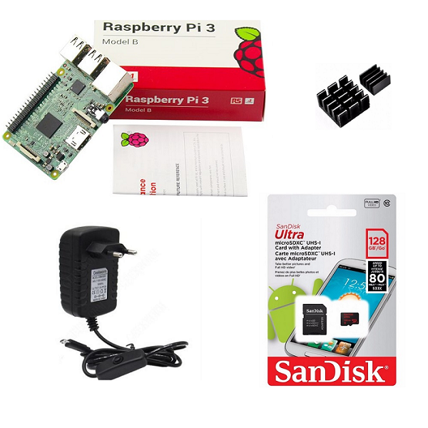 Kit Básico Raspberry Pi 3 - 128gb