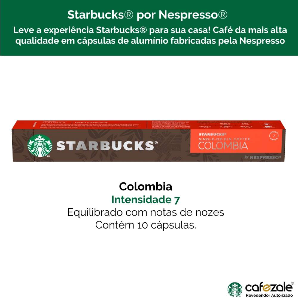 10 Cápsulas Nespresso®, Starbucks, Café Colombia