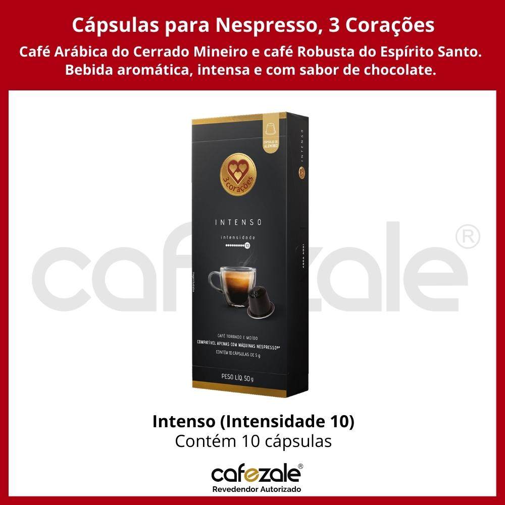 10 Cápsulas para Nespresso®, 3 Corações, Intenso