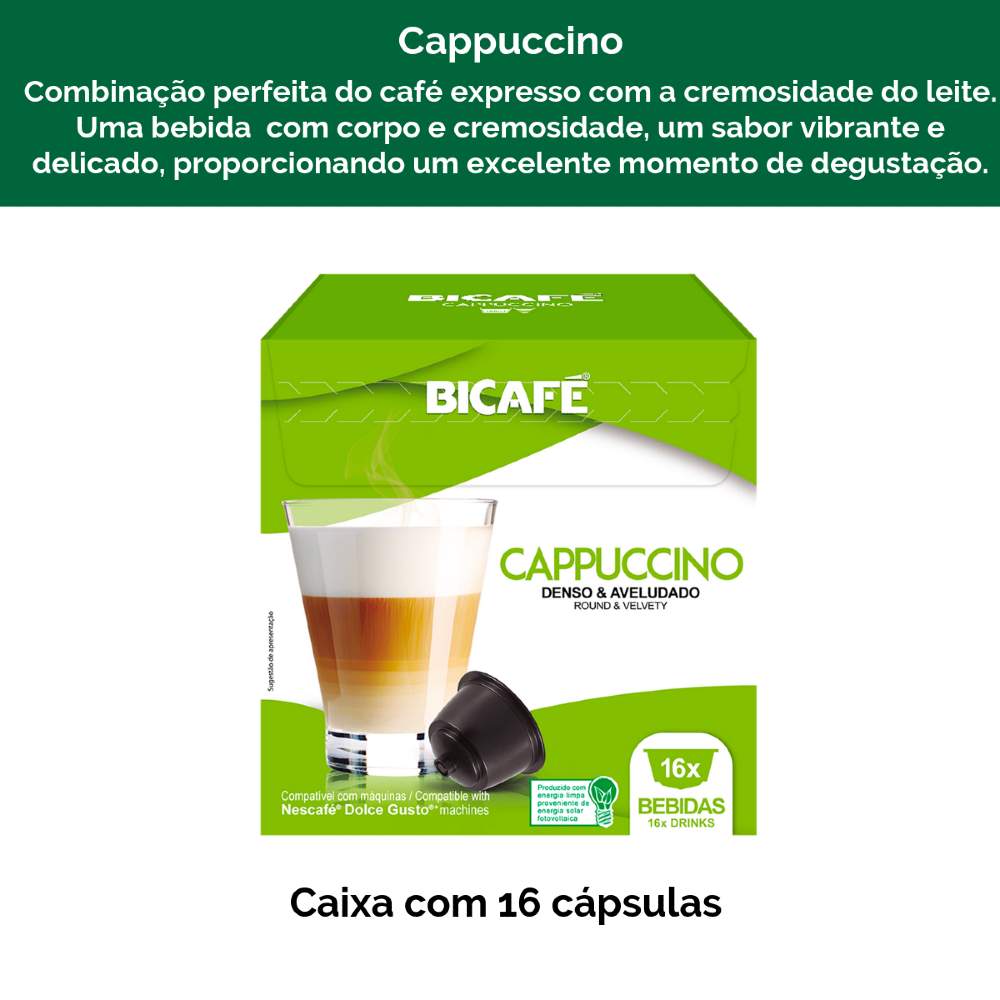 16 Cápsulas para Dolce Gusto®, Bicafé, Cappuccino