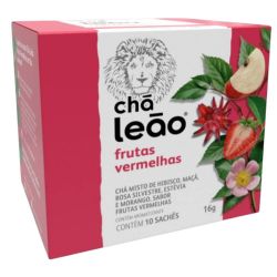 Chá Leão Premium, Frutas Vermelhas, 10 saquinhos