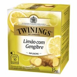 Chá Twinings, Limão com Gengibre, Caixa com 10 sachês