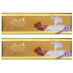 Chocolate Lindt Premium, Ao Leite, 2 Barras de 300g