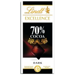 Chocolate Suiço, Lindt Excellence, 70% Cacau, 1 Barra