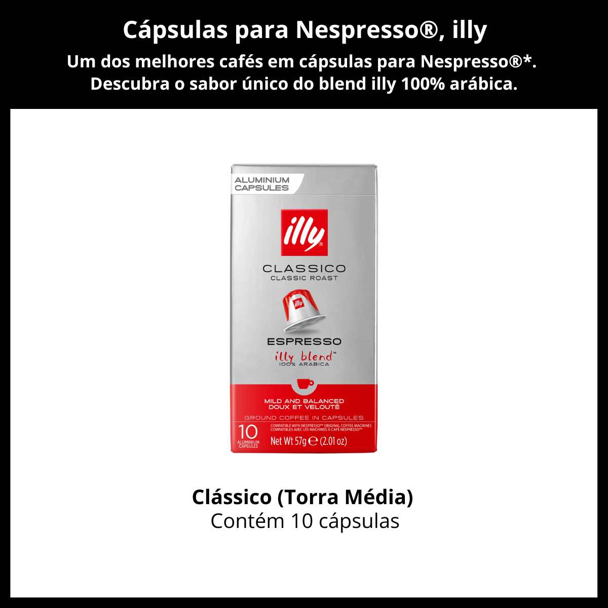 Cápsulas para Nespresso, Café Italiano Illy, Clássico