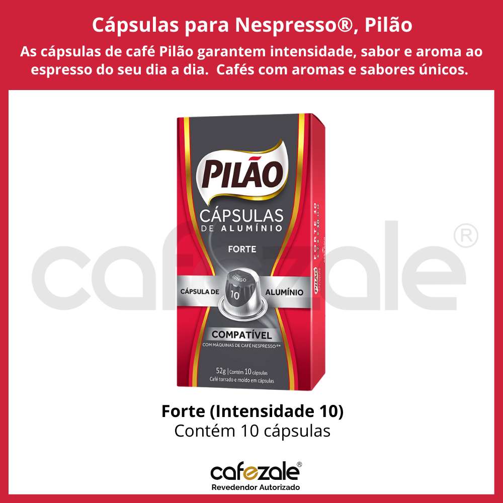 10 Cápsulas para Nespresso®, Café Pilão, Forte