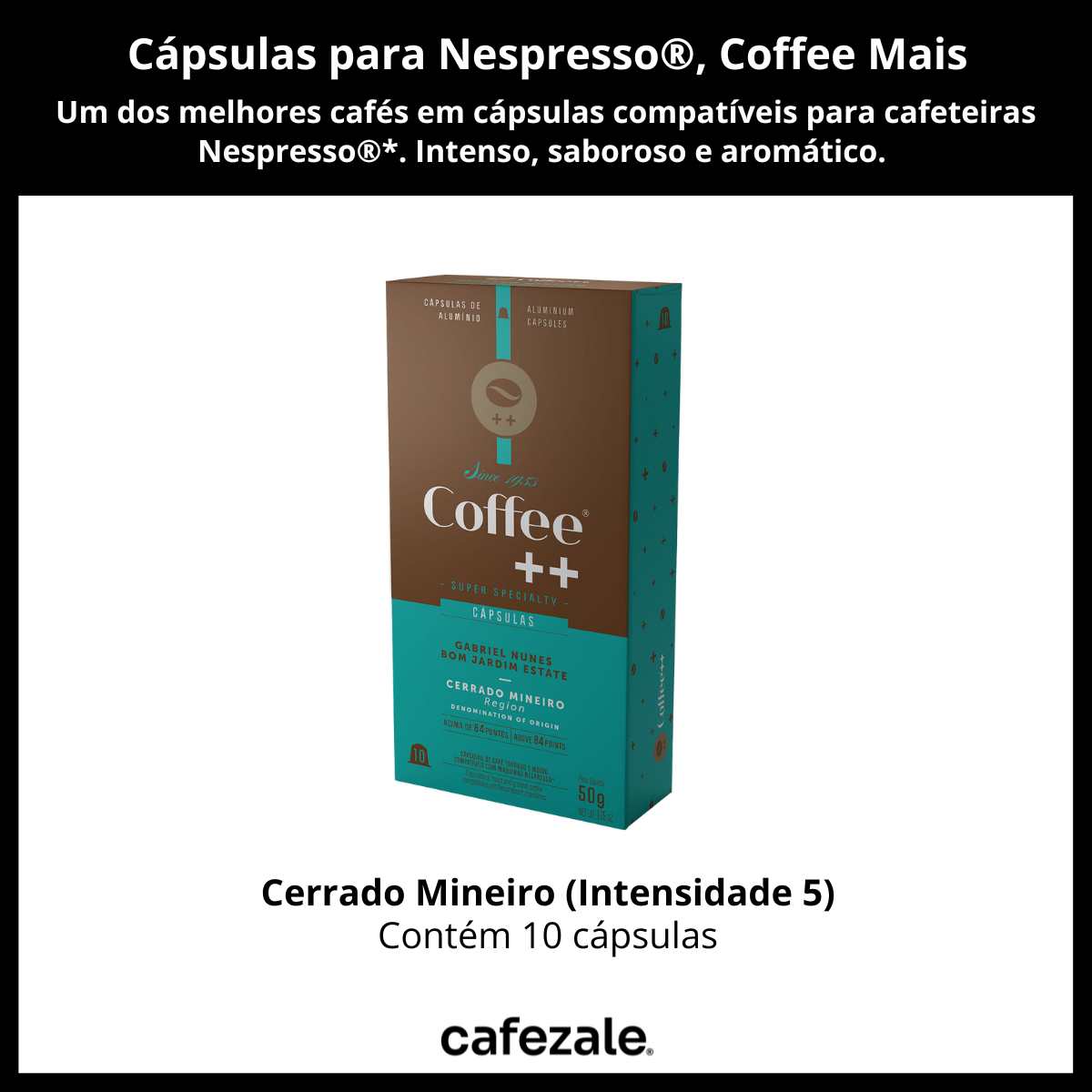 Cápsulas para Nespresso, Café Coffee Mais, Cerrado Mineiro