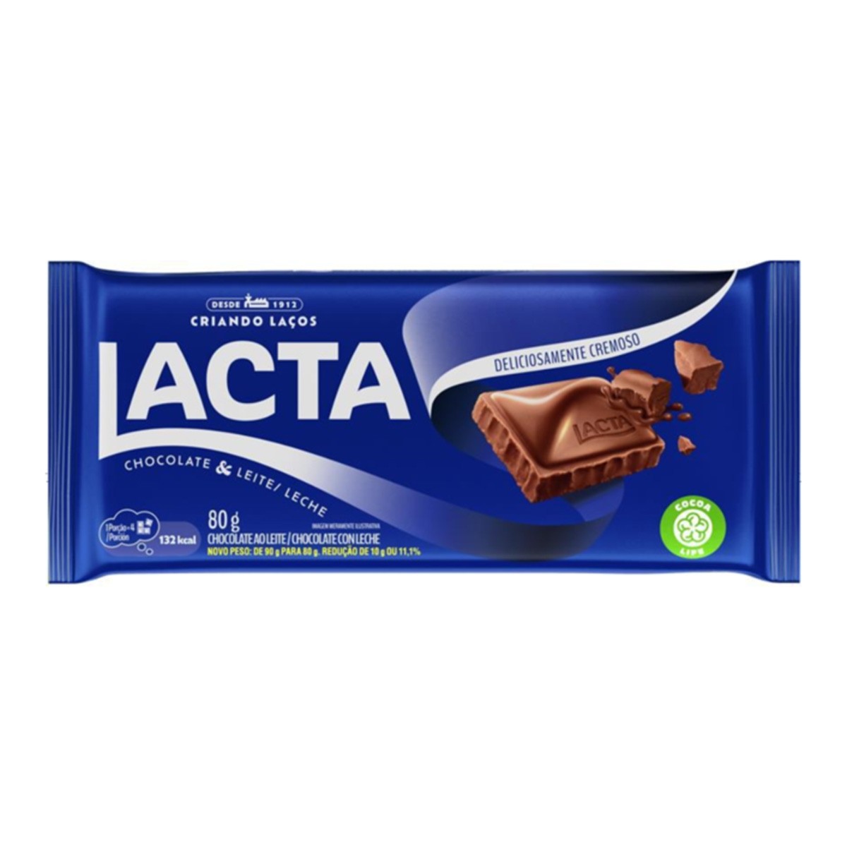 Chocolate ao Leite Lacta Kit 17 barras de 80g