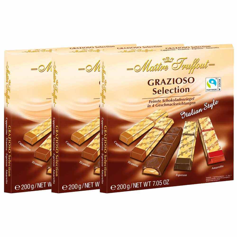 Chocolate Austriaco Grazioso, Maitre Truffout, 3 Caixas