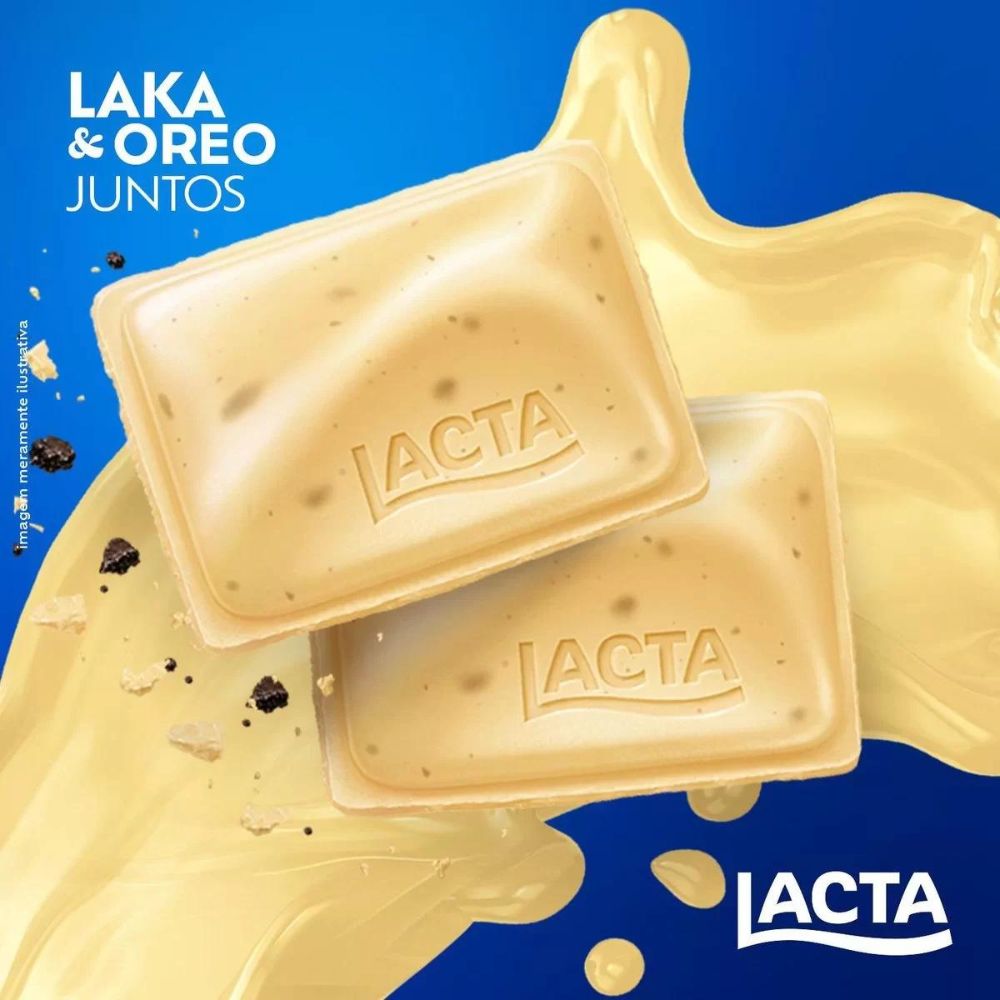 Chocolate Branco Laka Oreo Lacta Kit 17 barras de 80g