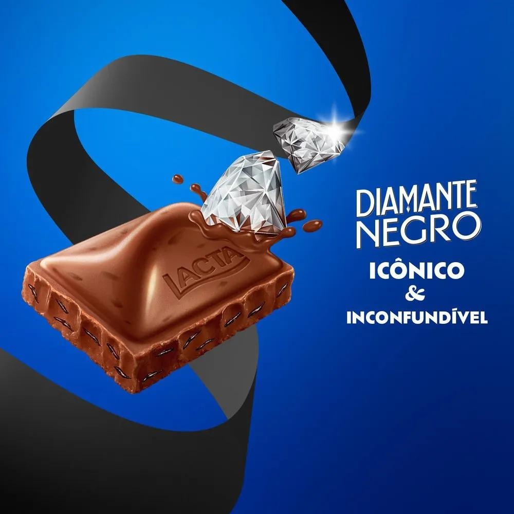 Chocolate Diamante Negro Lacta Kit 17 barras de 80g