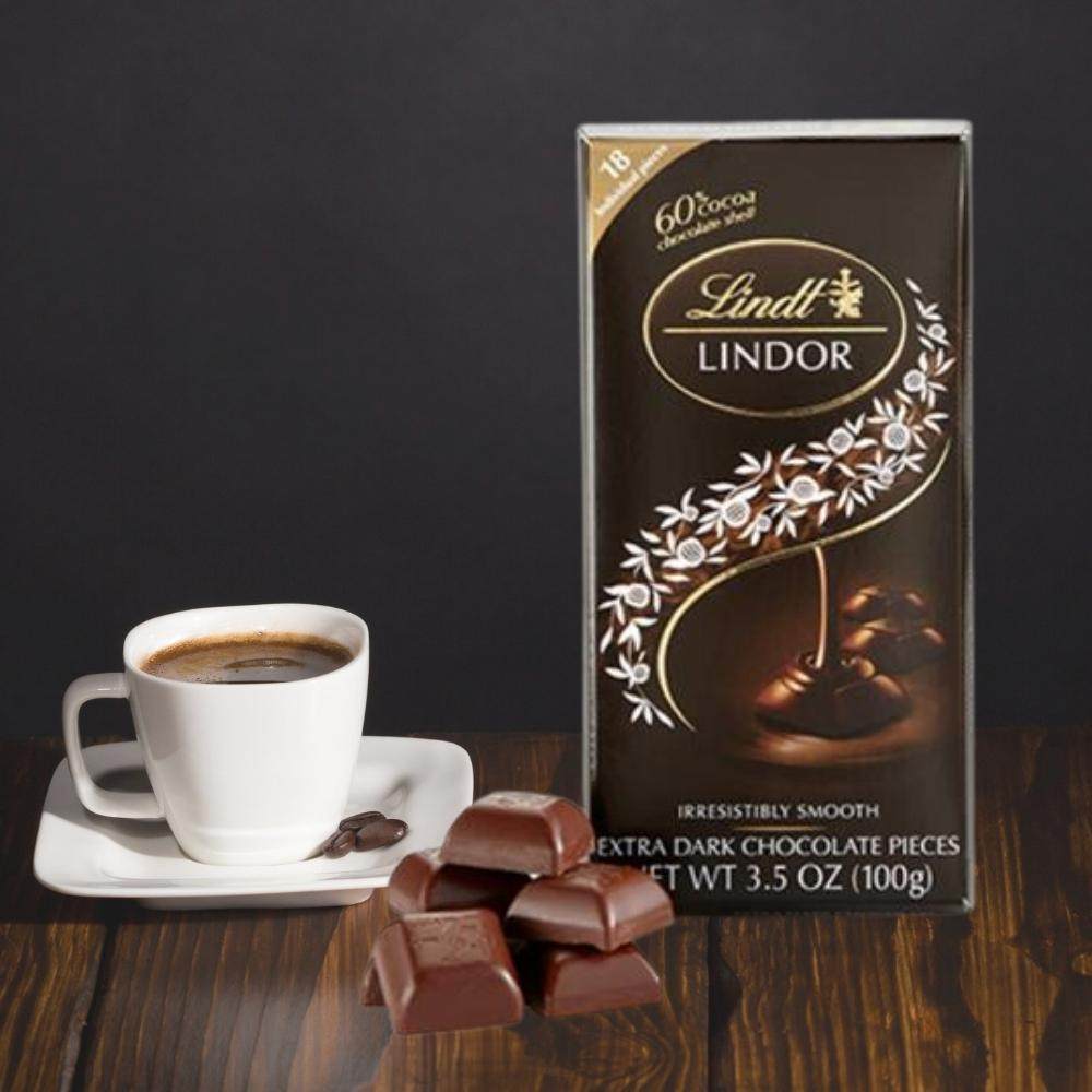 Chocolate Lindt Lindor, Extra Amargo, 3 barras de 100g