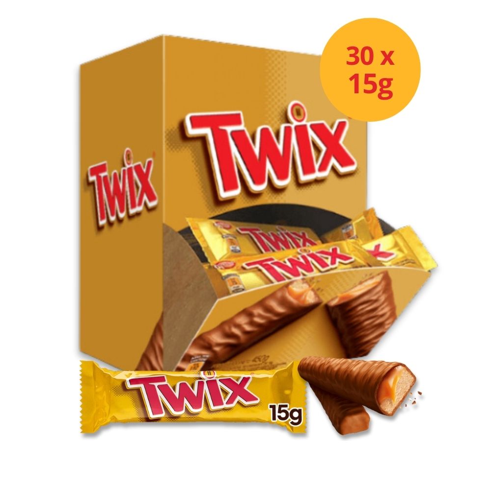 Chocolate Twix Tradicional Kit 30 unidades de 15g