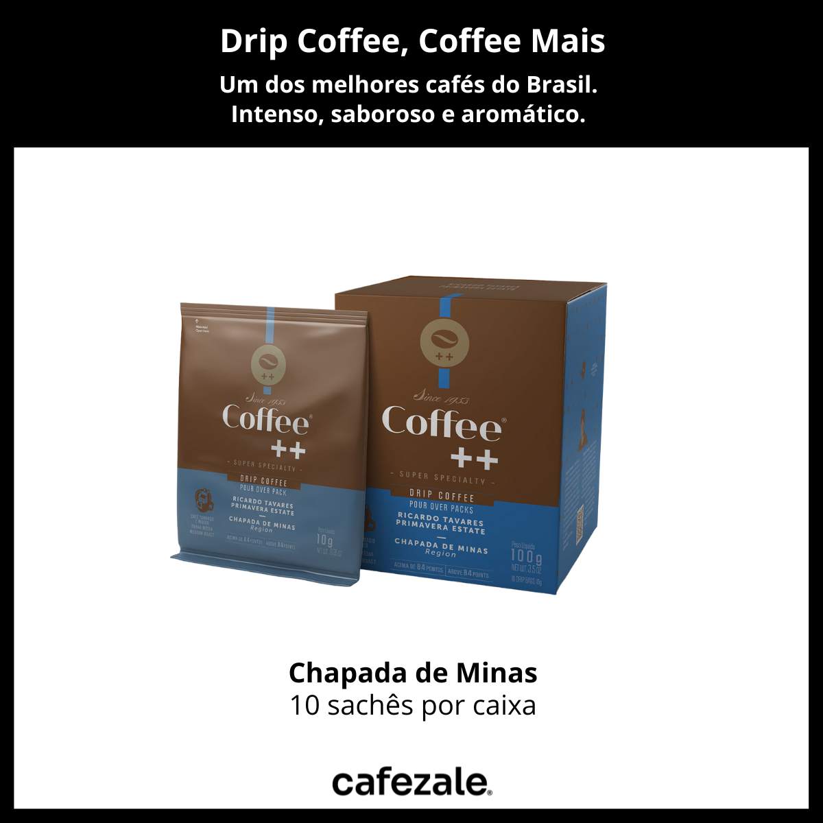 Drip Coffee, Café Coffee Mais, Chapada de Minas, 10 sachês