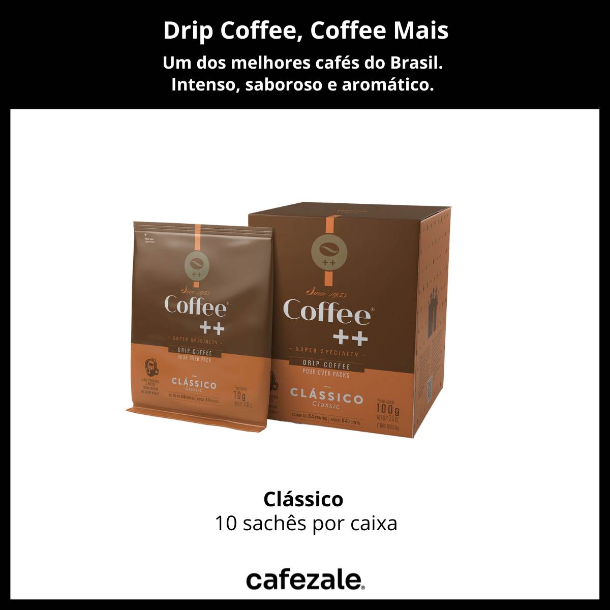 Drip Coffee, Café Coffee Mais, Clássico, 10 sachês