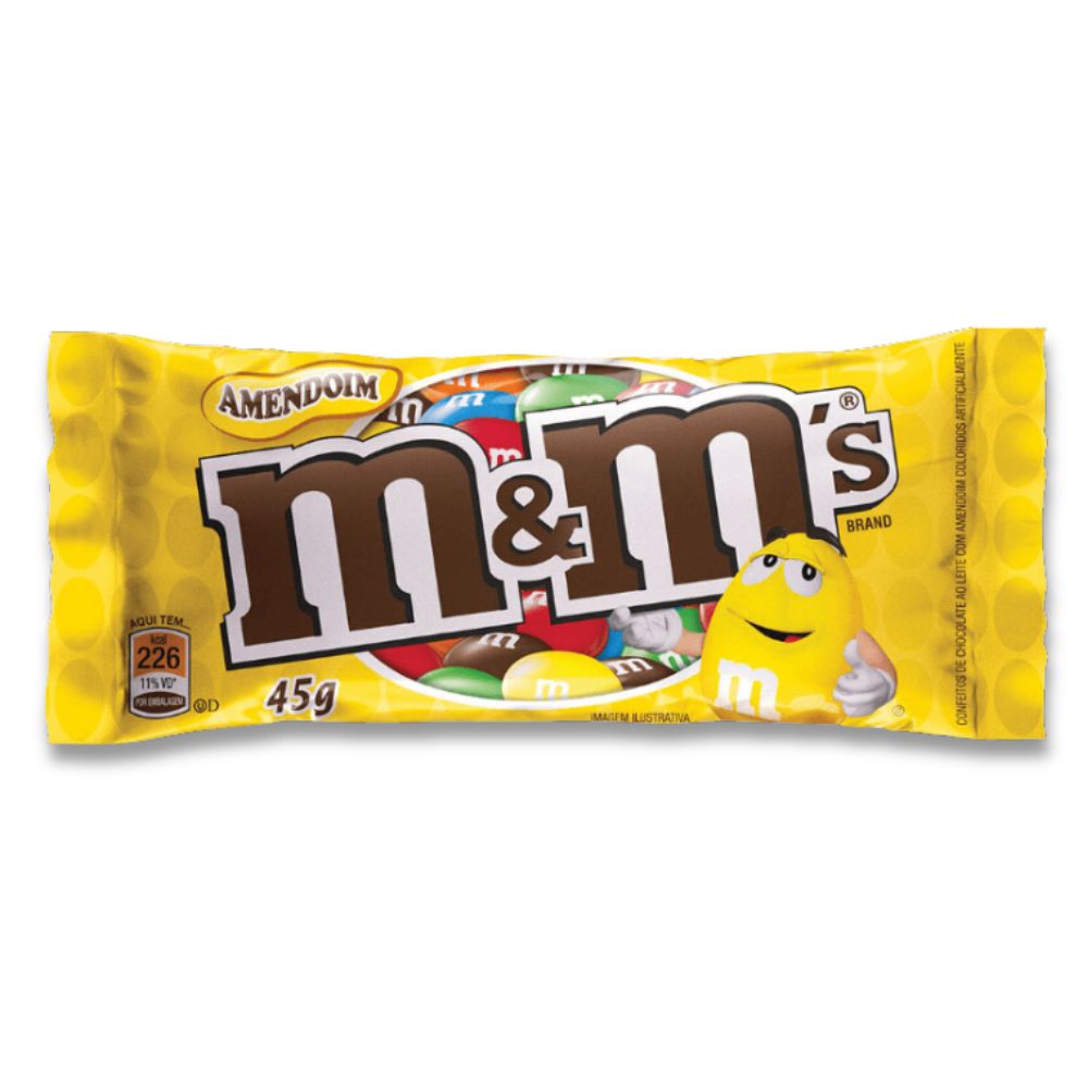 M&amp;Ms Chocolate e Amendoim Mars Individual 45g
