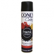 Tinta Spray Preto Fosco 400ml Conex Colors - 6 Unidades