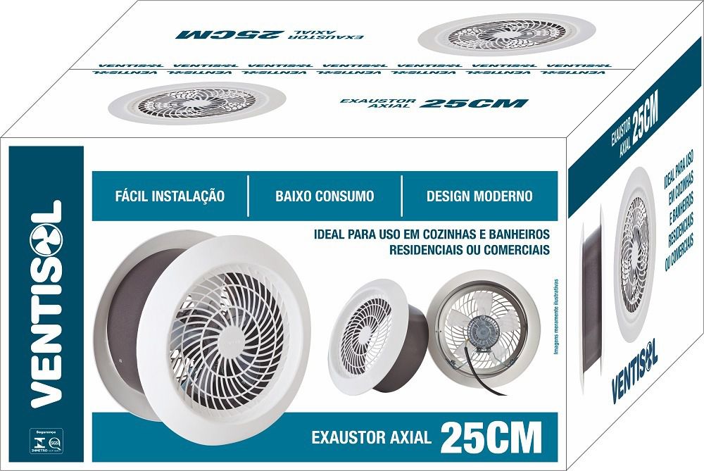 Exaustor Residencial EX 250mm 60W Ventisol