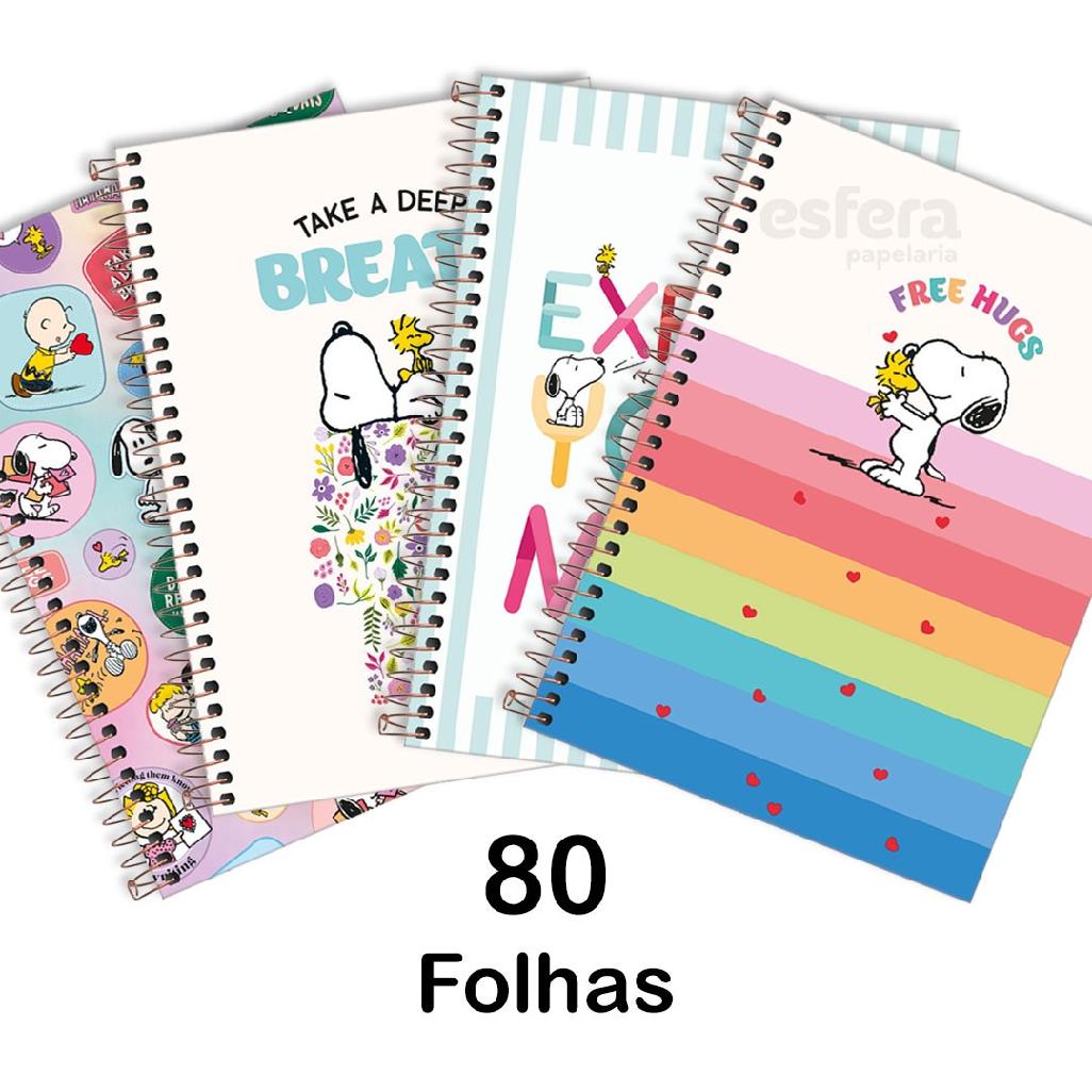 Caderno Espiral 1/4 Snoopy 80 Folhas TILIBRA