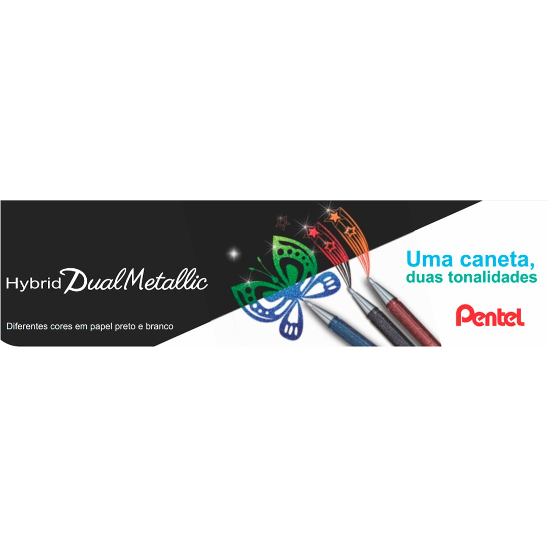 Caneta Gel Hybrid Dual 1.0mm Metallic PENTEL