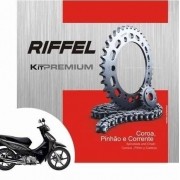 Kit Relação Transmissão Tração Biz 100 Riffel Premium